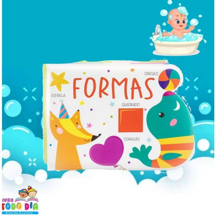 Livro para bebê FORMAS Aprendizados no banho:  Happy Books