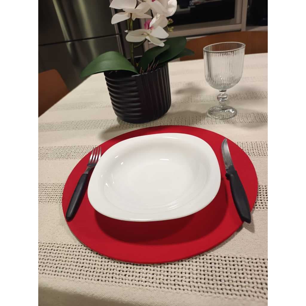 Kit 30 Capas para Souplast 35cm Várias Cores Decorativo Elegância na Mesa Lavável Máquina Sousplat