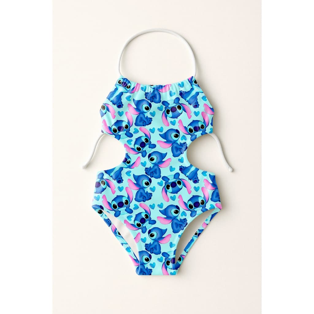 Maiô Infantil Frente Única Menina Feminino Moda Praia Natação Banho Estampas Desenhos Animados Diversos