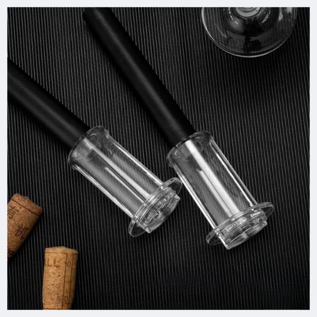 Saca Rolha Abridor de Garrafa Vinho Plástico Sucção Prático