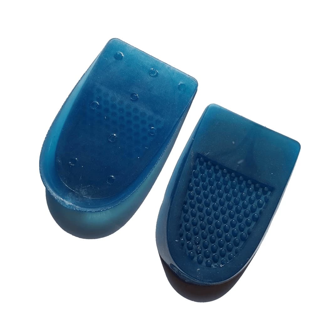 Meia Palmilha Ortopédica em Silicone Gel 100% Silicone Para Calcanhar Esporão Conforto e Impacto