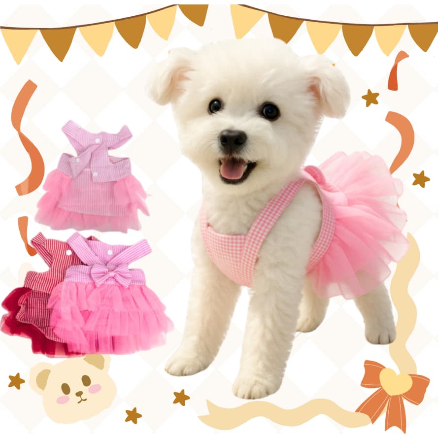 Vestido Para Pets Look De Festa, Verão E Samba Para Cães E Gatos
