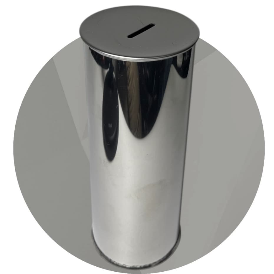 Cofre Inoxidável Para Guarda Dinheiro ou Moeda 20 x 8 cm Lacrado