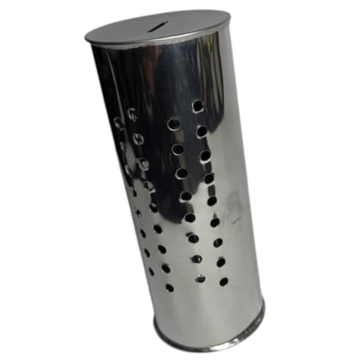 Cofre Para Guarda Dinheiro Ou Moeda Inoxidável Fortinox Moeda 20 x 8 Cm Furado