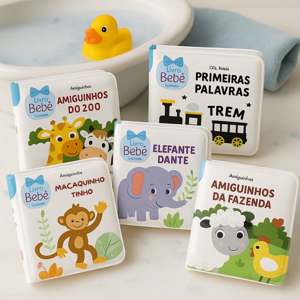 Livro Infantil de Banho para Bebês Diversão e Aprendizado Durante o Banho