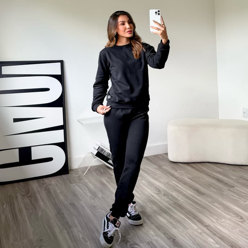 conjunto moletom feminino blusa de frio feminina mais calça moletom feminina conjunto feminino de frio