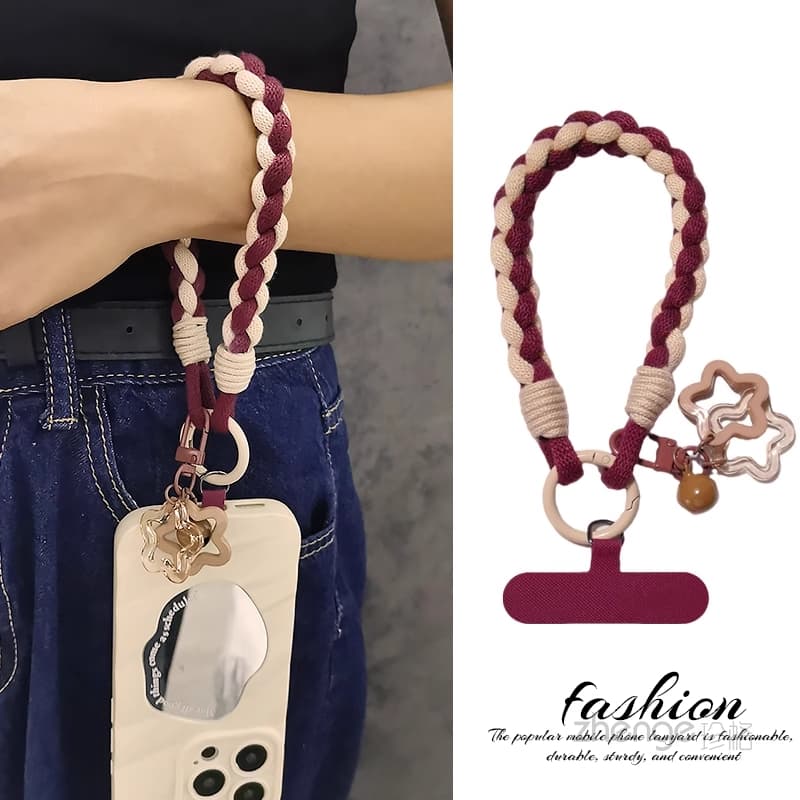 Cordão para celular Colorblock, chaveiro portátil para áreas externas