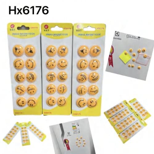 ímas redondos magnéticos coloridos para geladeira 6176