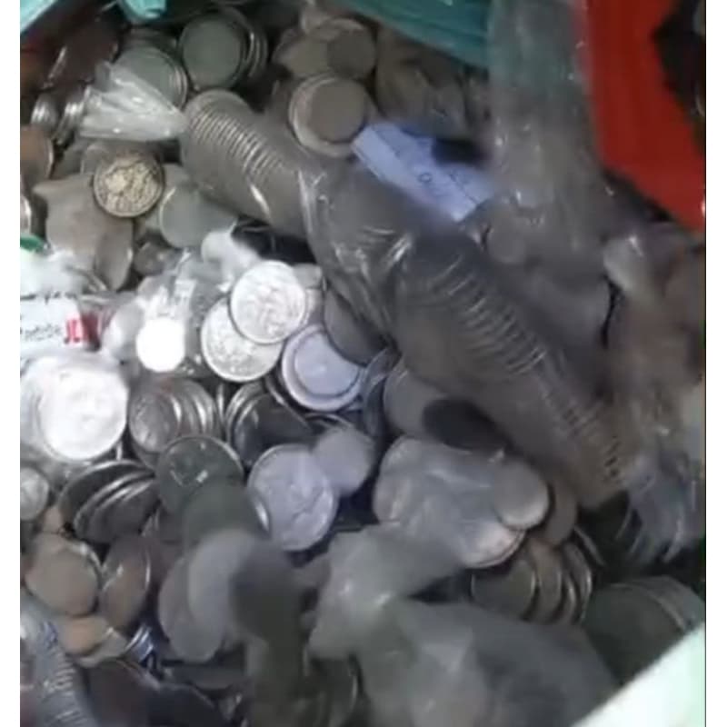 4 kg de moedas aço inox 1967 á 1994 não garimpado