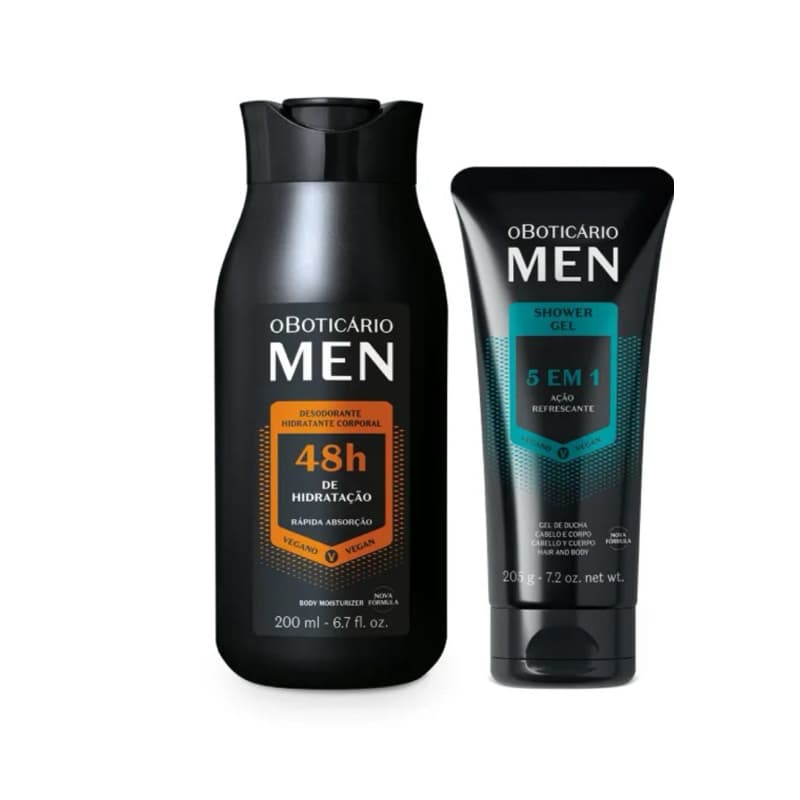Kit MEN Corpo e Banho: Shower Gel 5 em 1 205g + Loção Corporal 200ml