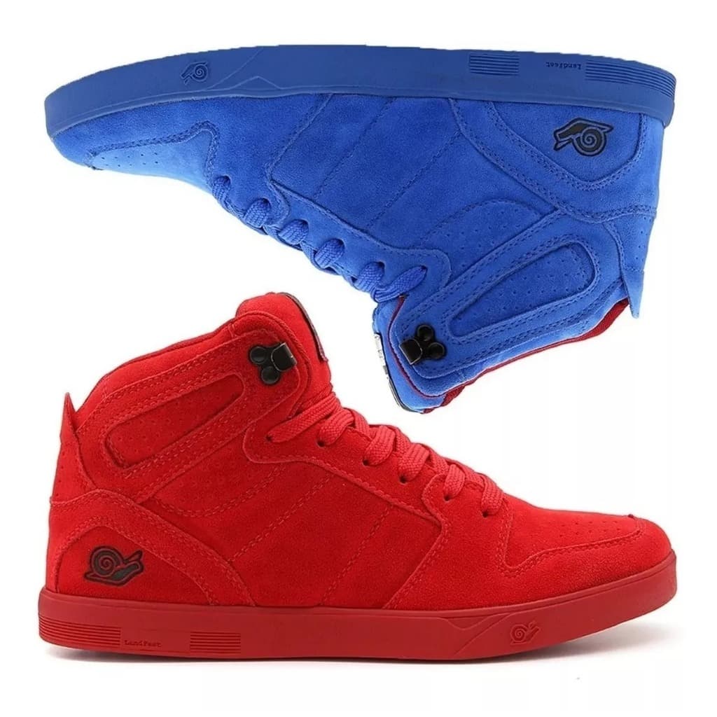 kit Tênis Skatista Cano alto Sola Reta LandFeet Atividade