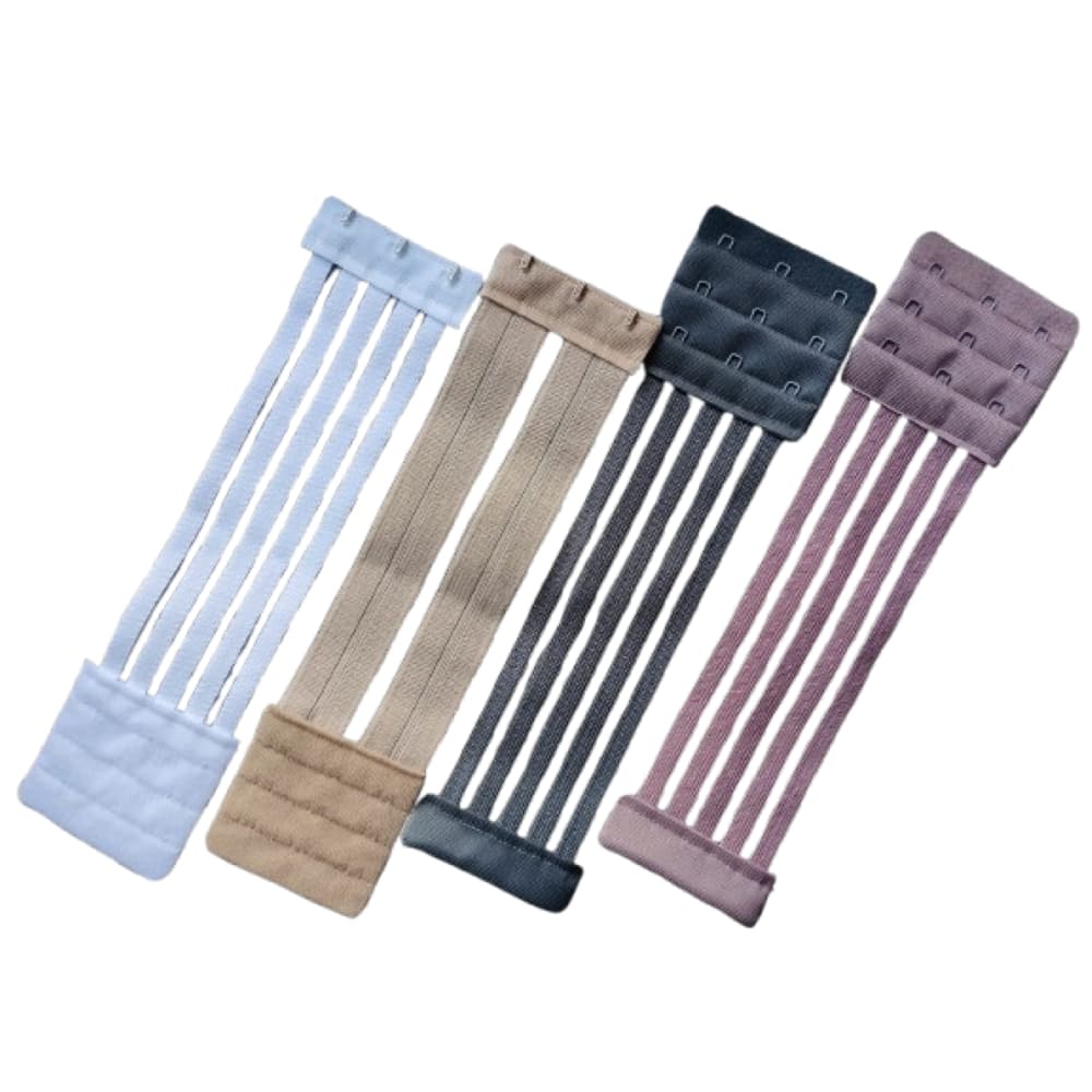 Kit 3 Extensores de Soutien Grande - Elástico Tule - Extensor de Sutiã Largo - Modelo Tule - Tamanho GG 5,5 CM x 23 CM