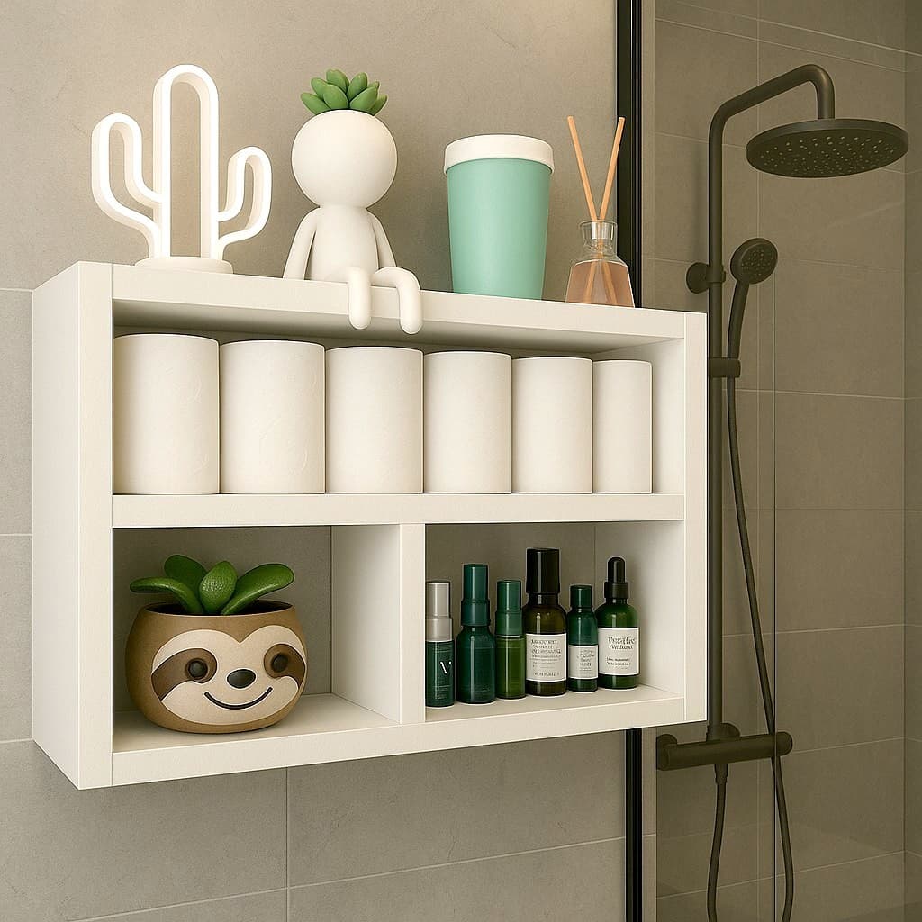Nicho com Prateleiras para Decoração e Organização Porta Potes Condimentos  100% MDF BRANCO 15mm