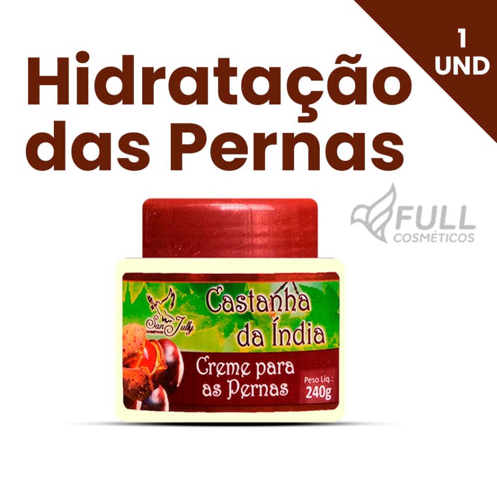 Creme Castanha da Índia Varizes Pernas Cansadas Circulação Hidratante Alívio Diário