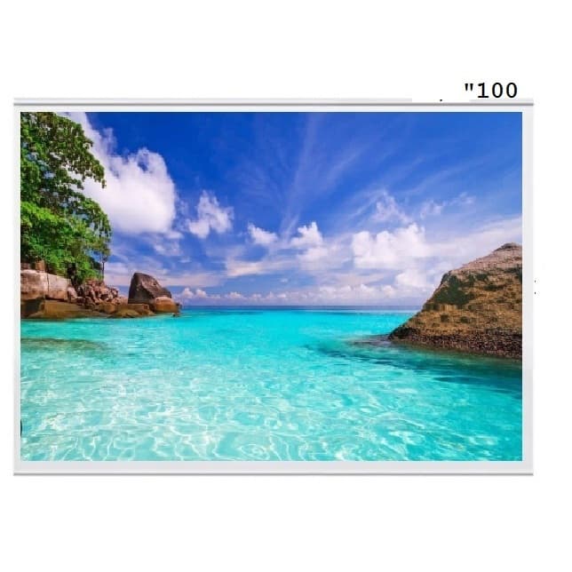 Tela de Projeção 100 POLEGADAS Dobrável COM COLA PRA FIXAR NA PAREDE para projetor datashow festas