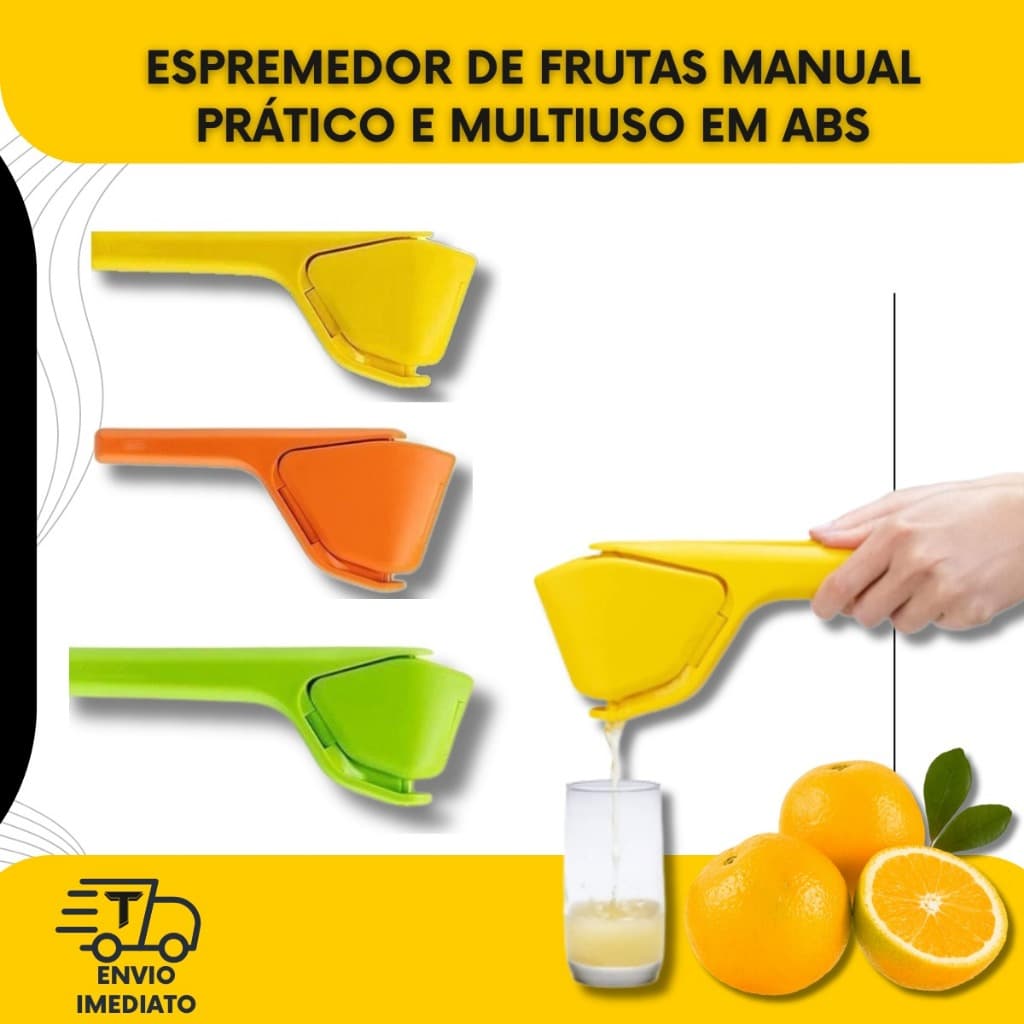 Novo - Espremedor de Frutas Manual Prático e Multiuso em ABS