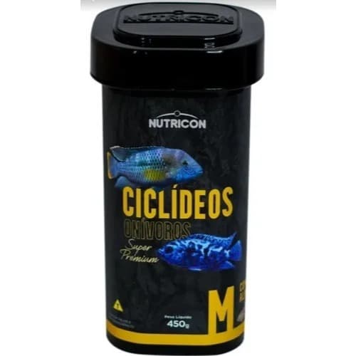 Ração ciclideos onivoros M Nutricon 120g  p/ Peixes