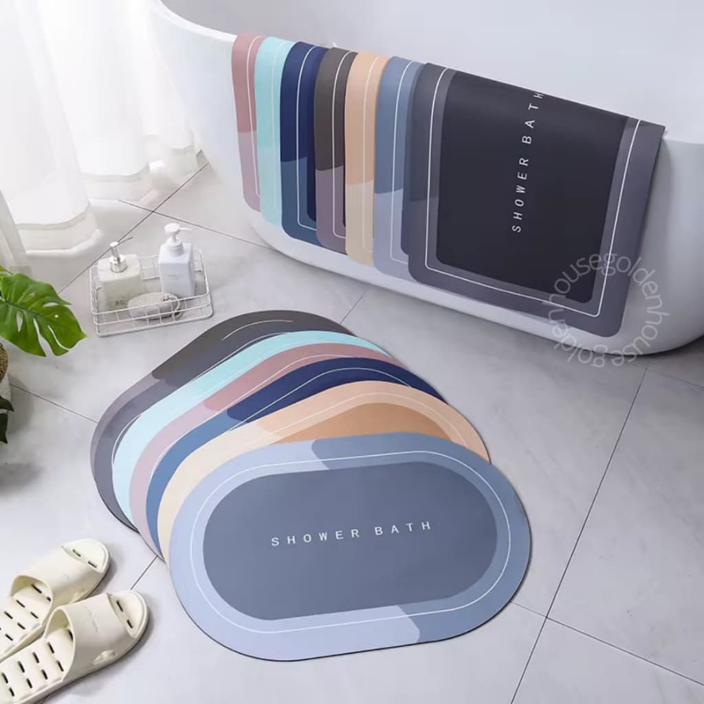 Tapete Banheiro Antiderrapante Mágico Ultra Absorvente de Secagem Rápida 40x60cm
