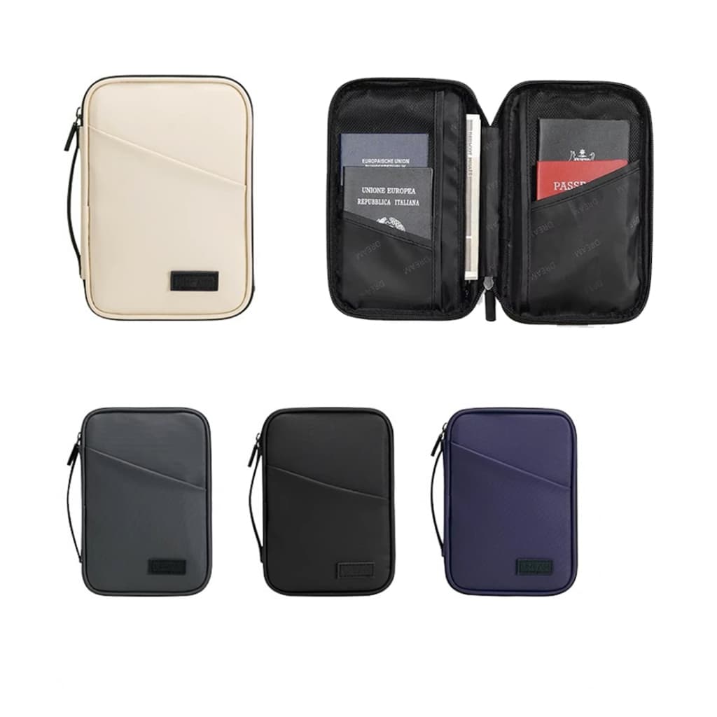 Carteira porta passaporte  feminina e masculina cartões e documentos, impermeável e emborrachado