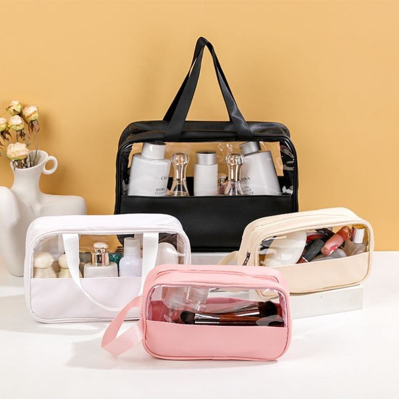 Bolsas Portátil Transparente Para Viagem Cosméticos Produtos De Higiene Pessoal