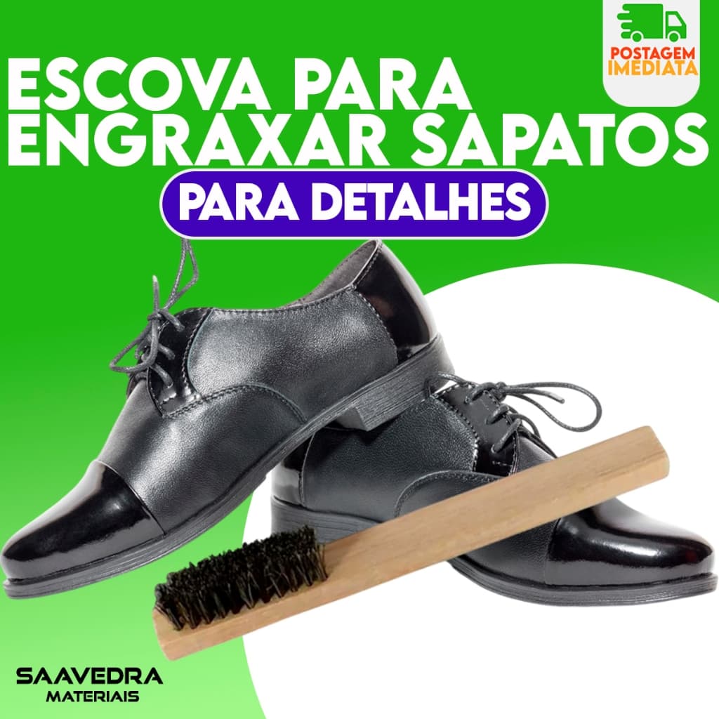 Escovas De Sapato Para Aplicar Lustrar Engraxar Macia Detalhe