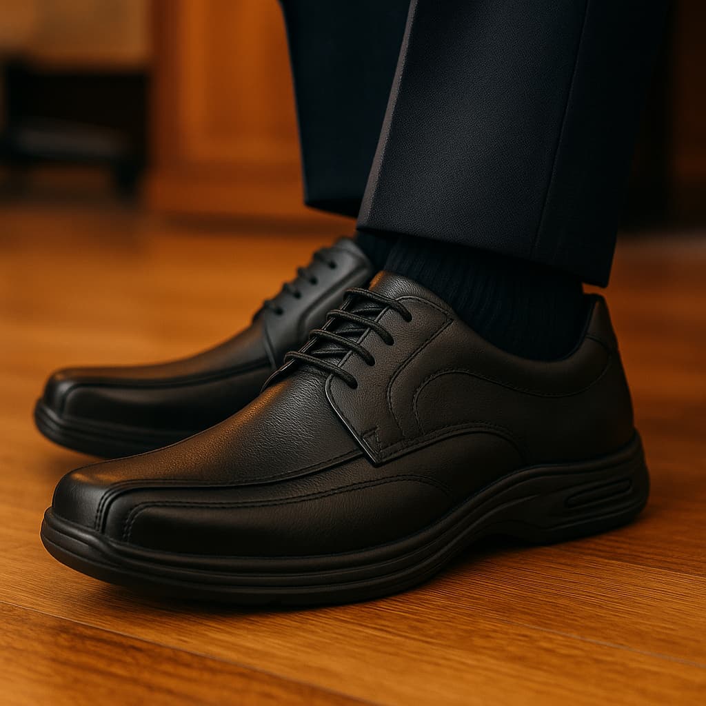 Sapato Social Masculino Modelo Confort Casual, Leve, Macio e Elegante para Trabalho ou Dia a Dia