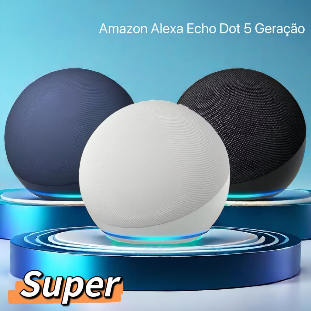 ORIGINAL - Caixa de som com Bluetooth, Led modelo Alexa DE UM APARELHO SUPER BASS