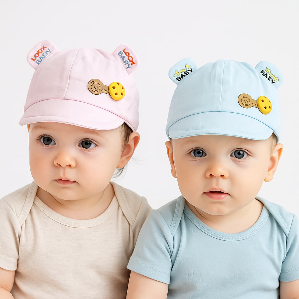 Boné Bebe Menino Menina Infantil com proteção solar Verão