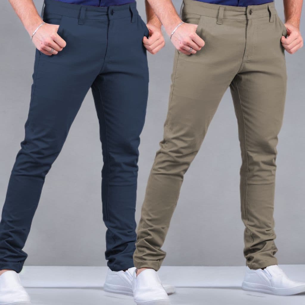Calça Masculina Sport Fino Social  Sarja Com Elastano  Slim Super Confortável Direto Da Fabrica