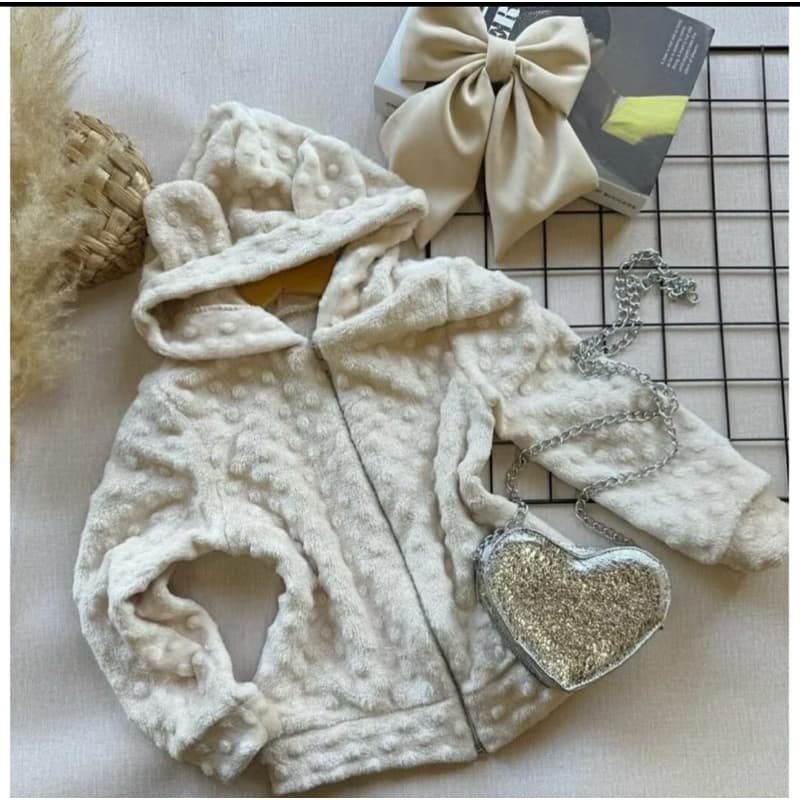 casaco infantil menina com orelhinha inverno
