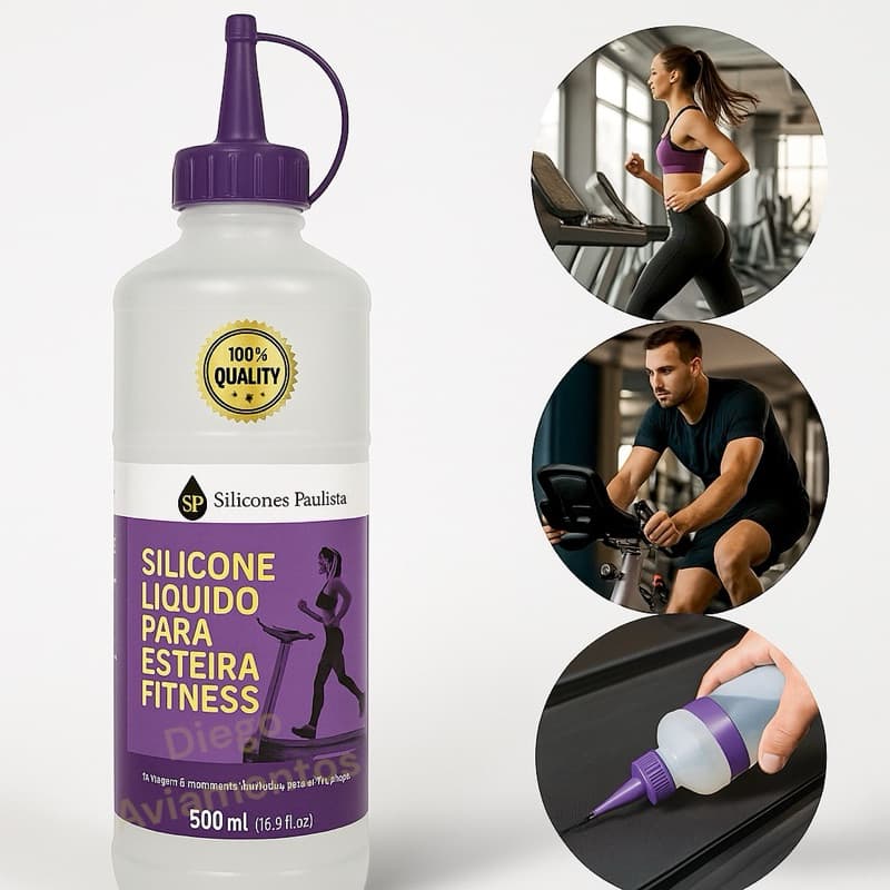 SILICONE DE ESTEIRA ACADEMIA DOMÉSTICA 100% PURO - 500 ml