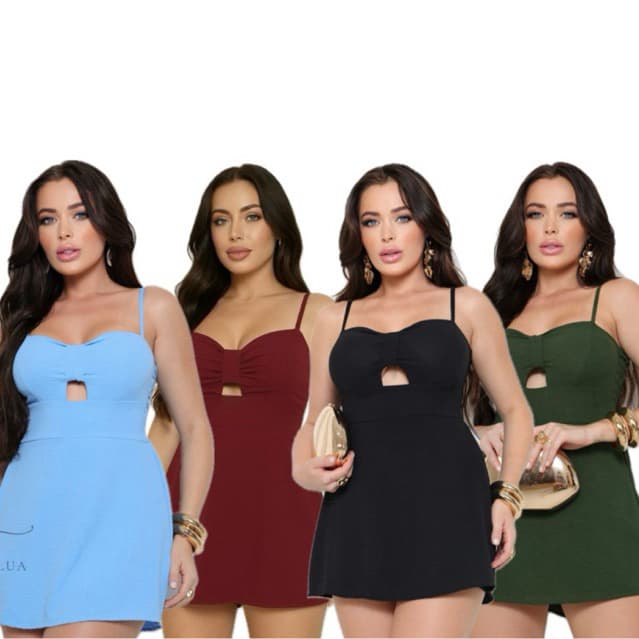 MACAQUINHO SHORT SAIA COM ALÇA REGULÁVEL TECIDO DUNA MODA FEMININA