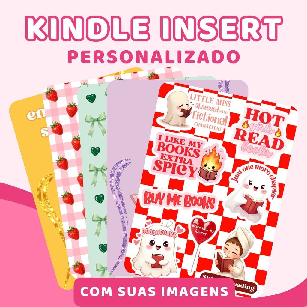 Kindle Insert para Capa Kindle Card Encarte Personalizado