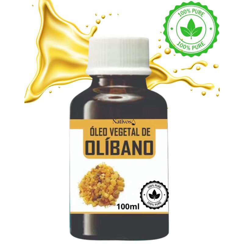 Óleo essencial de Olíbano 100ml Puro - Clareador de Manchas na Pele, Melasma, Oleosidade, Difusor - Massagem
