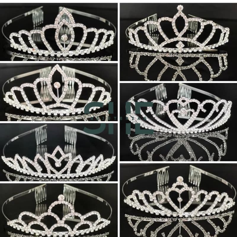 Tiara Coroa Princesa Cabelo Strass Brilho Daminha Infantil  Festas Aniversário Casamento