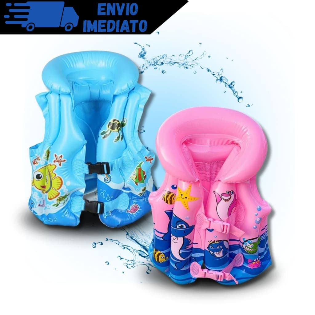 Colete Inflável Infantil Boia Praia Piscina Salva Vidas Menino Menina Brinquedo