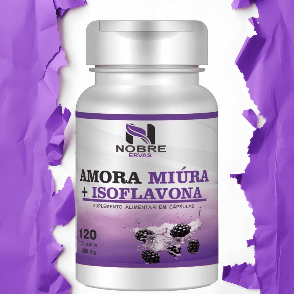 AMORA MIURA + ISOFLAVONA  100% NATURAL COM 120 CAPSULAS.