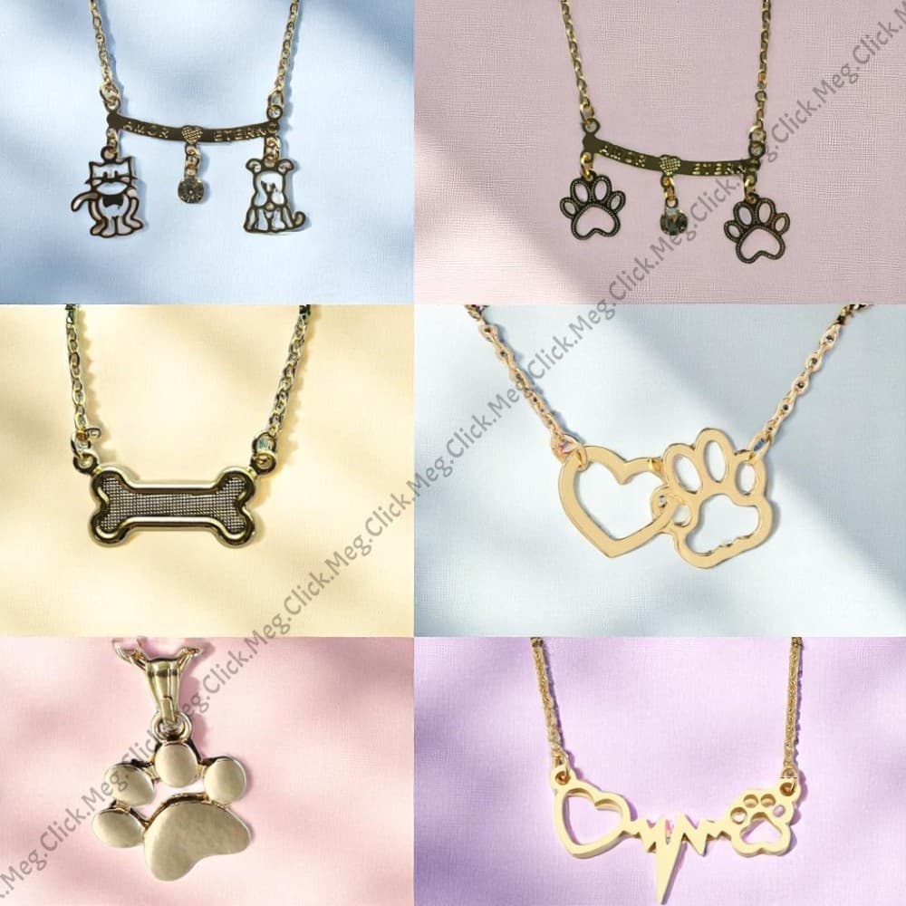 Colar para Mães de Pets | Corrente com Pingente Coração Patinha – Folheado Dourado