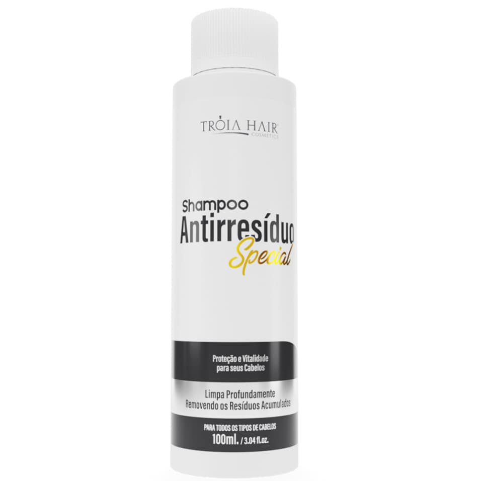 Shampoo Antirresíduos Special 100ml – Edição Limitada Troia Hair | Limpeza Profunda