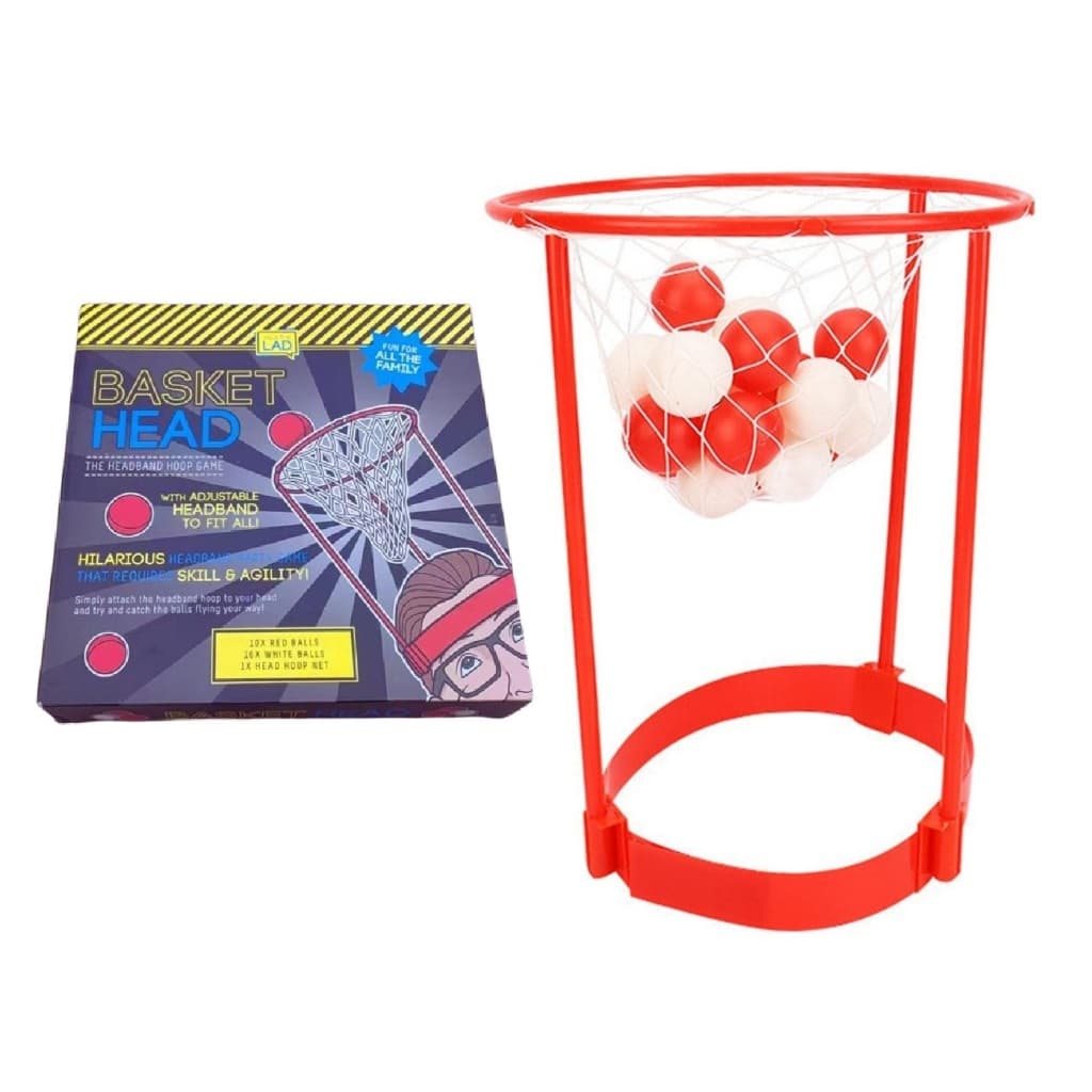 Jogo de Basquete Cesta na Cabeça Ajustável c/ 20 Bolinhas - Head Hoop Basketball Game - Basket Head