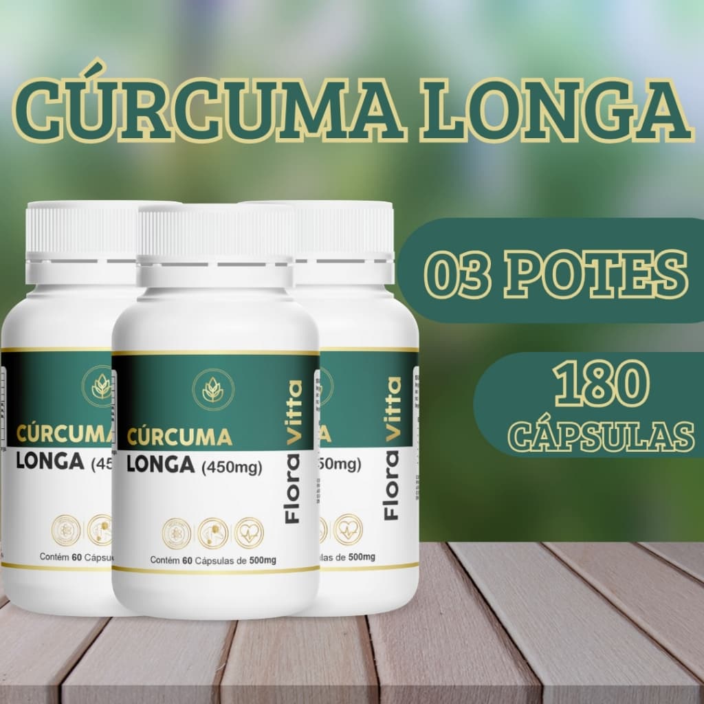 🌱 Cúrcuma Longa – Suplemento Alimentar em Cápsulas