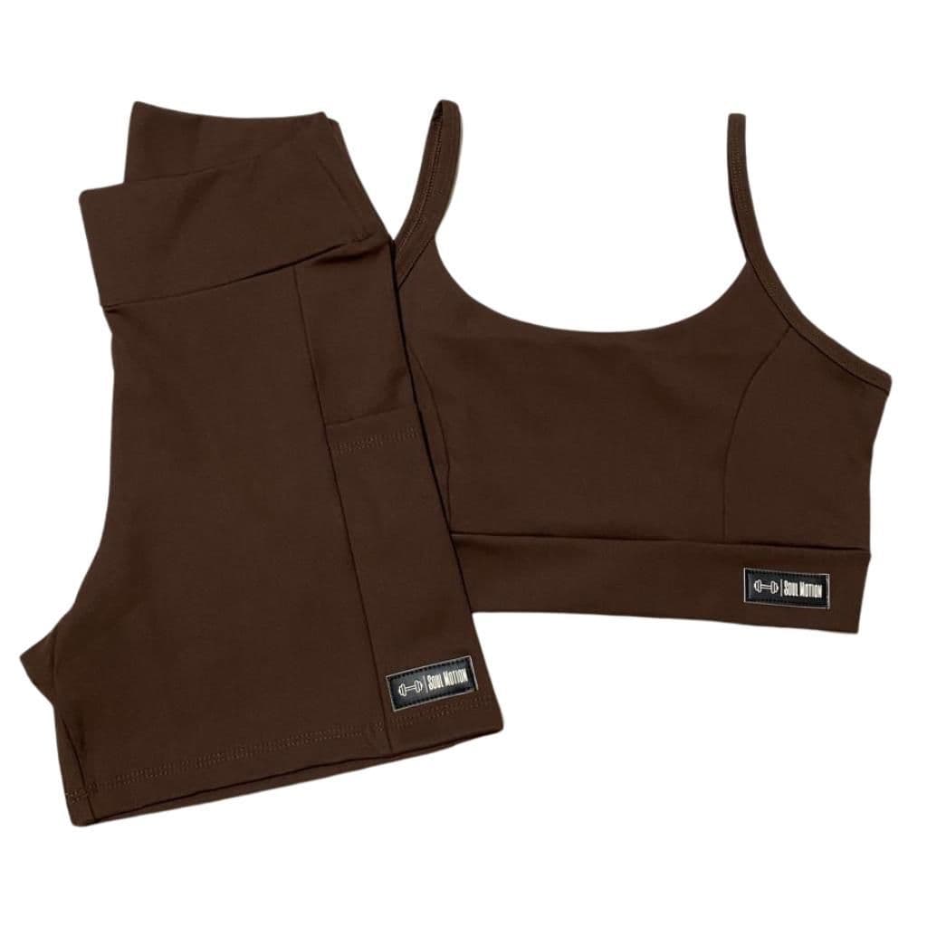 Conjunto Fitness - Shorts com bolso e Top de alça