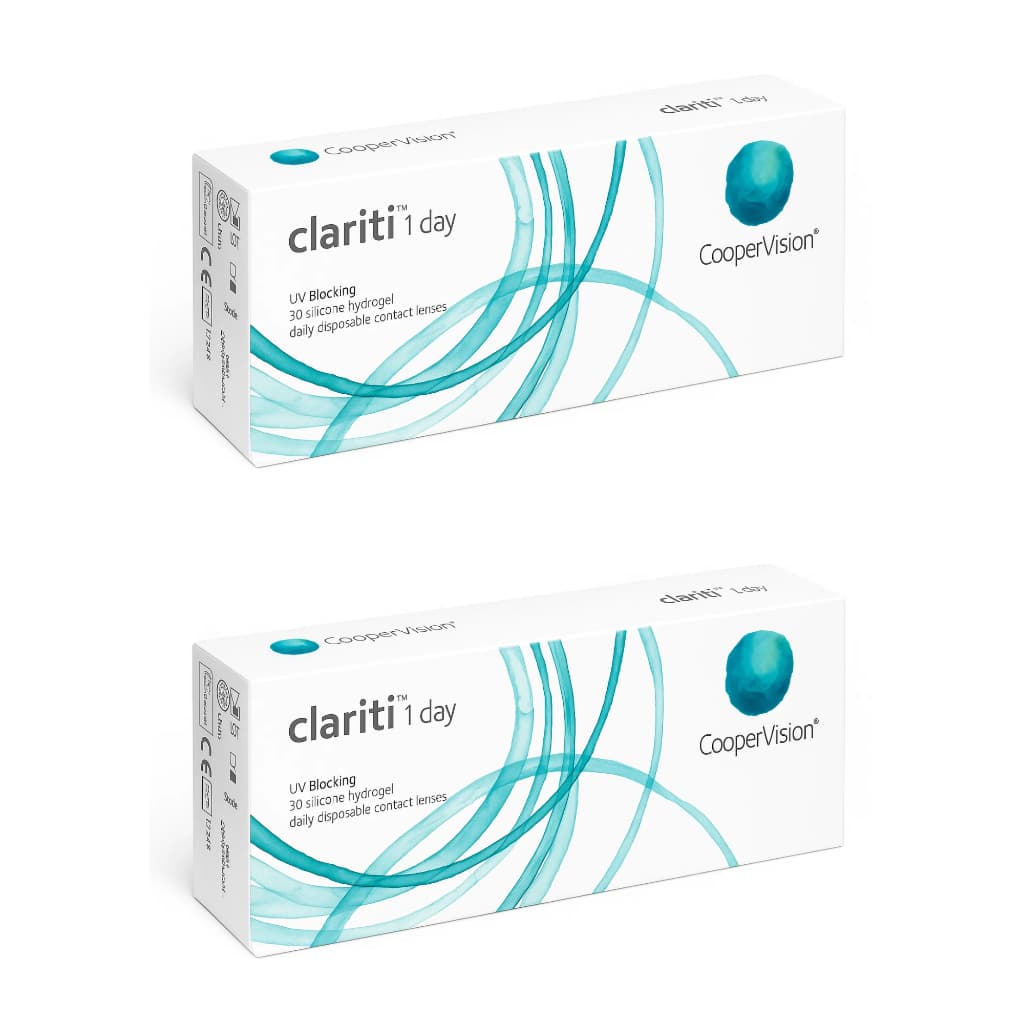 2 Caixas Lente De Contato Clariti 1 Day Uso Diário + Estojo