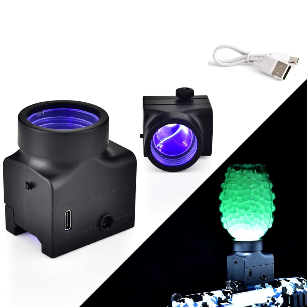 Adaptador neon para arma de gel elétrica com 3 mil bolinhas brilha no escuro