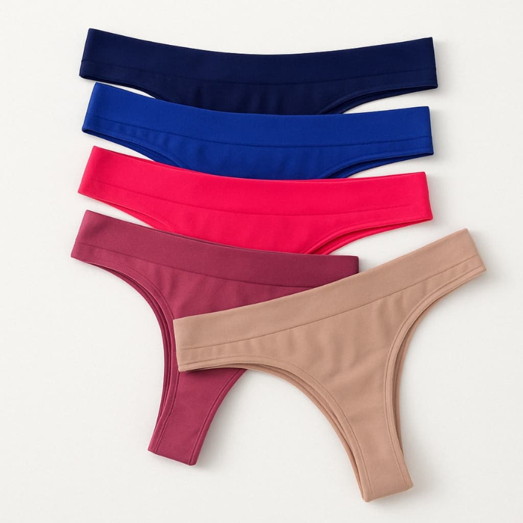 Kit 5 Calcinhas Feminina Fio Dental de Microfibra Confortável Premium Lançamento