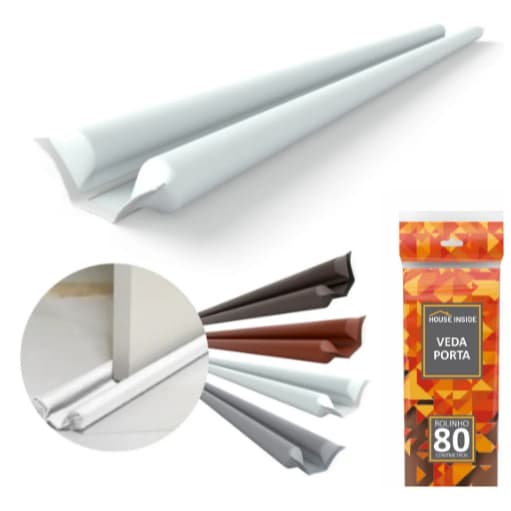 Protetor Veda Porta  Branco Protetor Rolinho Veda Porta Impermeavel