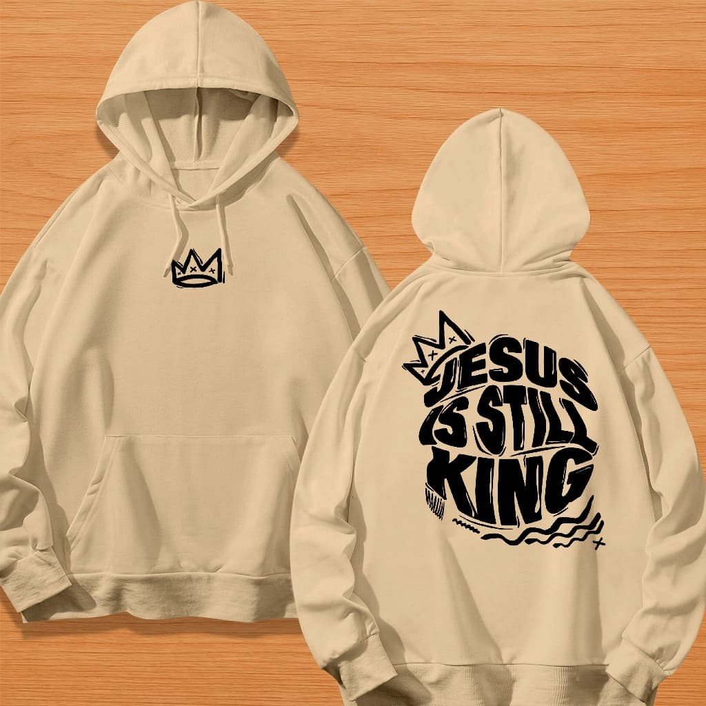 MOLETOM UNISSEX STREETWEAR PERSONALIZADA ESTAMPA JESUS IS STILL KING