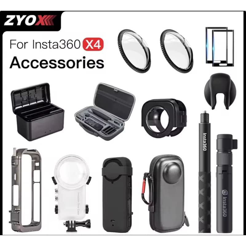Acessórios Para Câmera Insta 360 X4 Originais Proteção De Lente Case