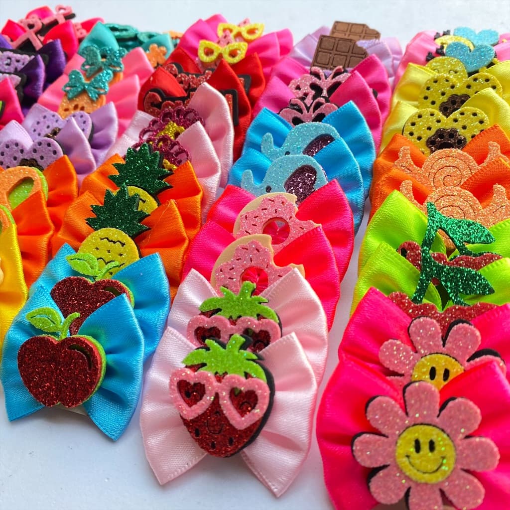 Laços Pet Sortidos - Tamanho M - 50 ou 100 unidades