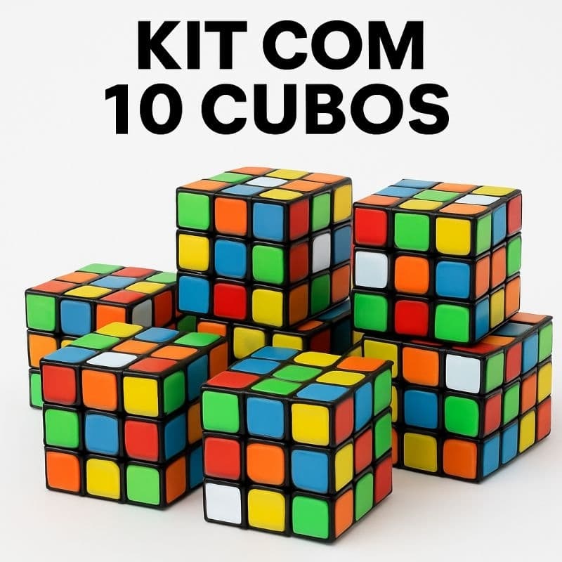 10 - Cubo Magico - Kit Com 10 Cubos Magico - Brinquedo - Prenda Festa Junina - Lembrancinha de Aniversario
